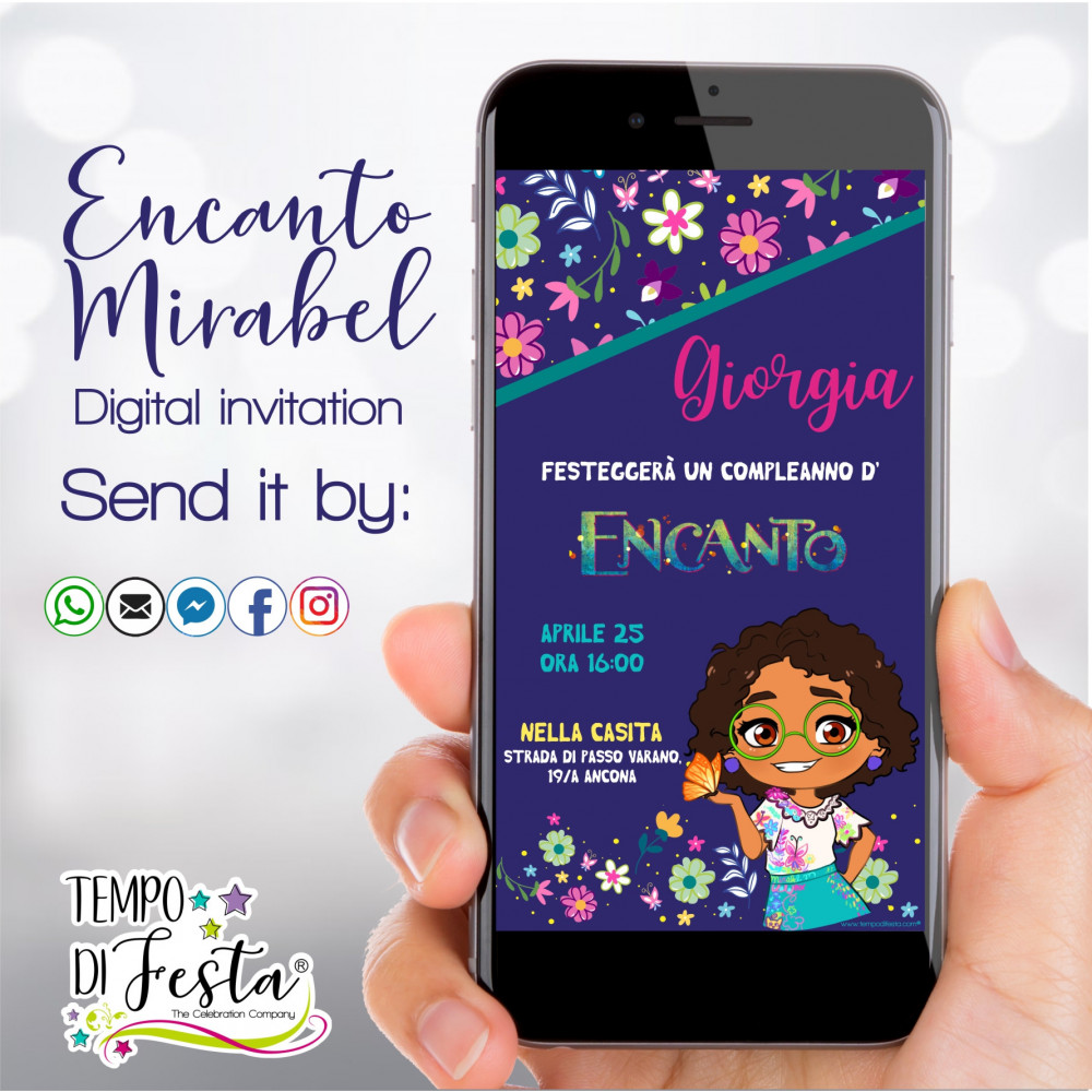 Convite Encanto Mirabel Disney Digital Whatsapp Virtual