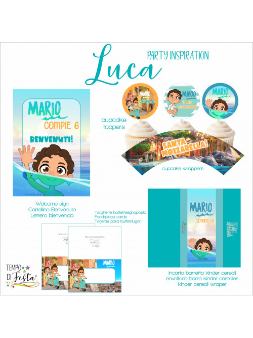Luca disney pixar, digital party kit