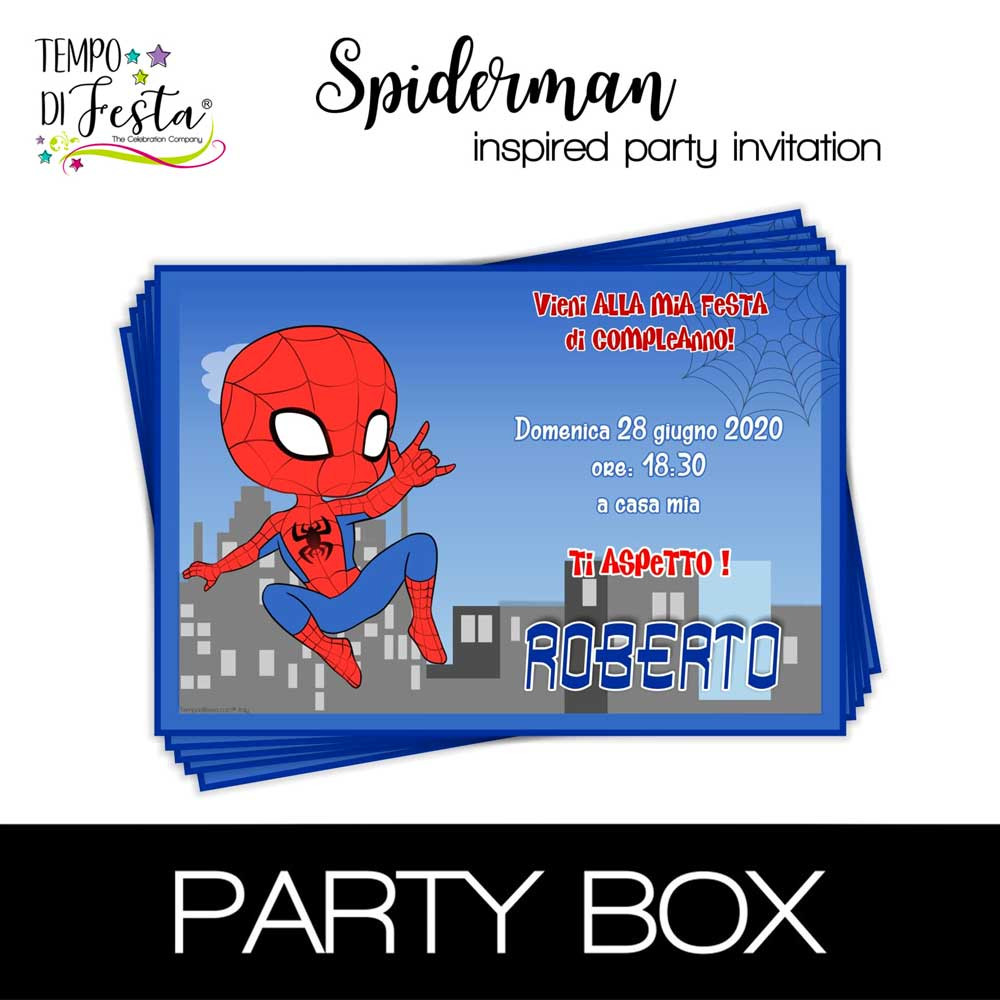 Inviti di compleanno di Spiderman