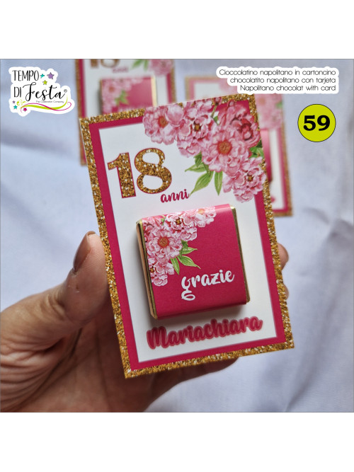 Neapolitan chocolates with customized card