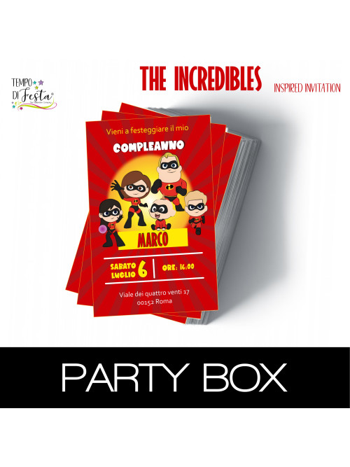 The Incredibles. paper invitations