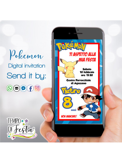 Pokémon invito digitale per WhatsApp