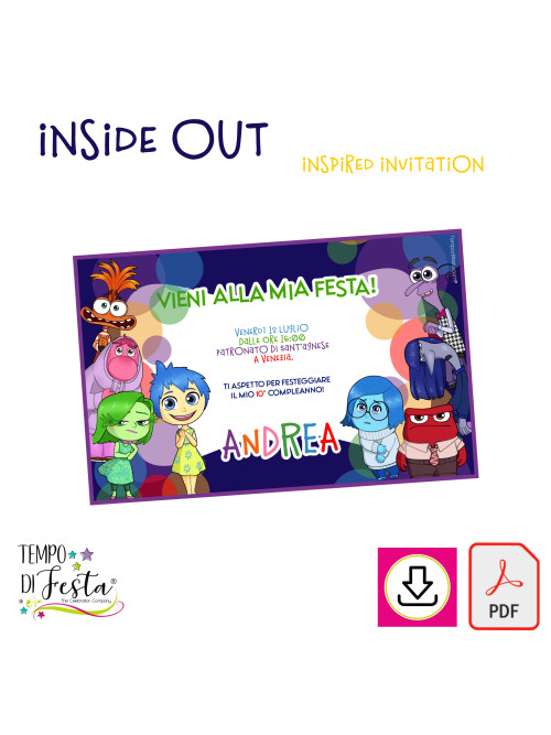 inside out invito digitale per la stampa