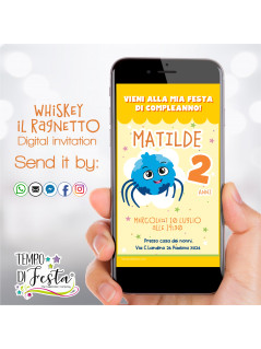 Whiskey Spider digital invitation for WhatsApp