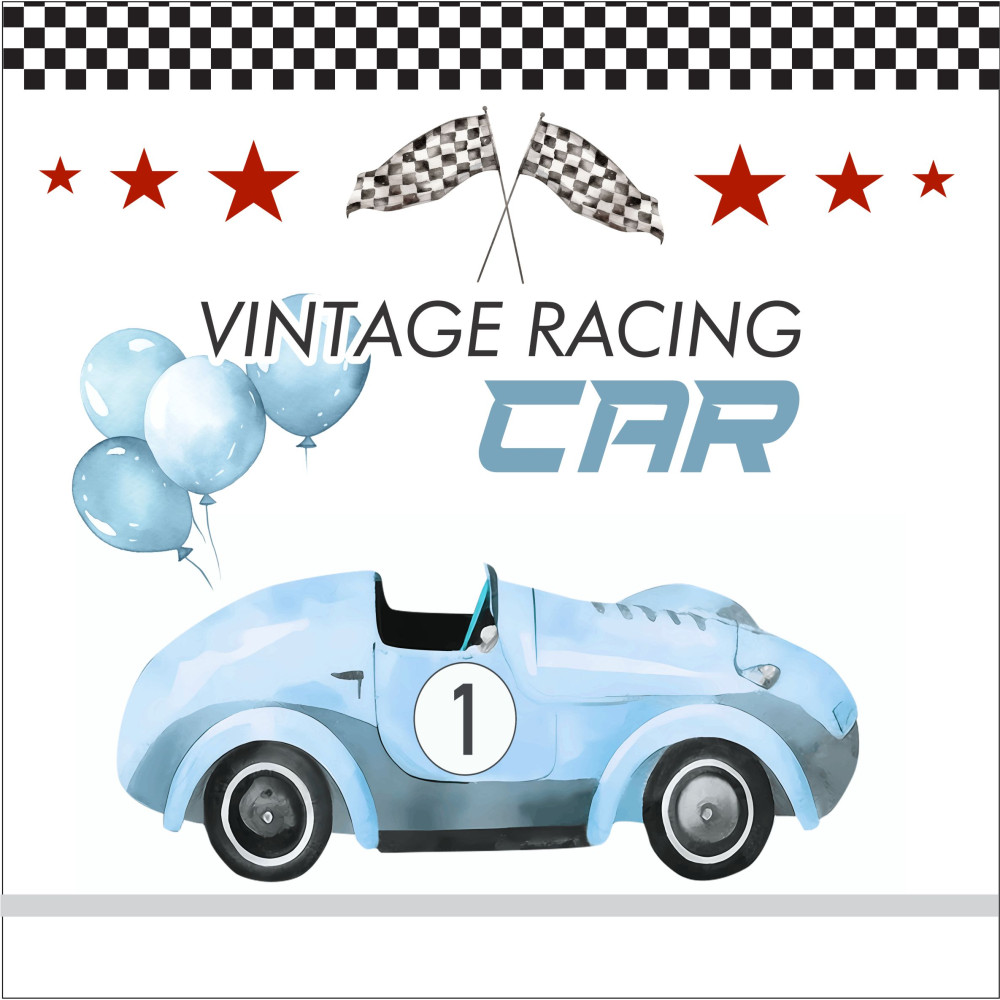 Vintage Racing Cars Party digital party