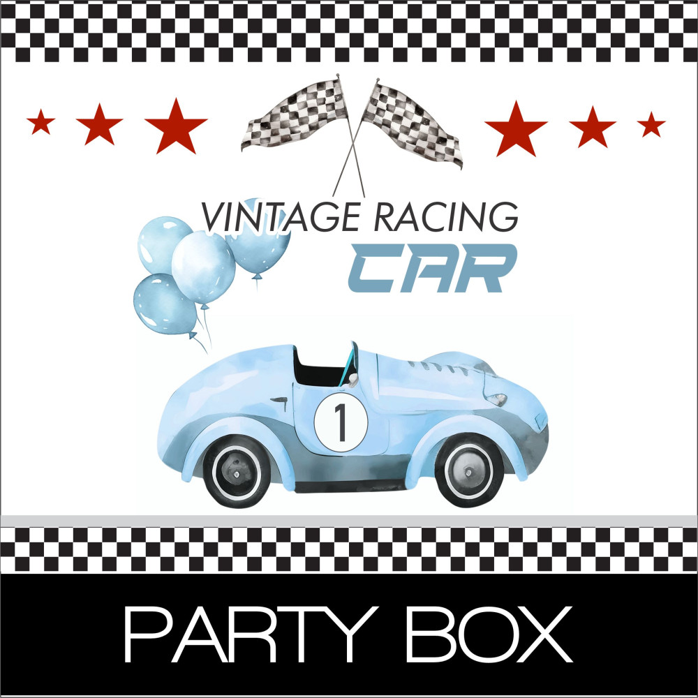 Vintage Racing Cars personalized party box