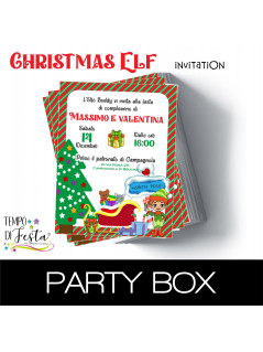 Christmas Elf Paper Invitation