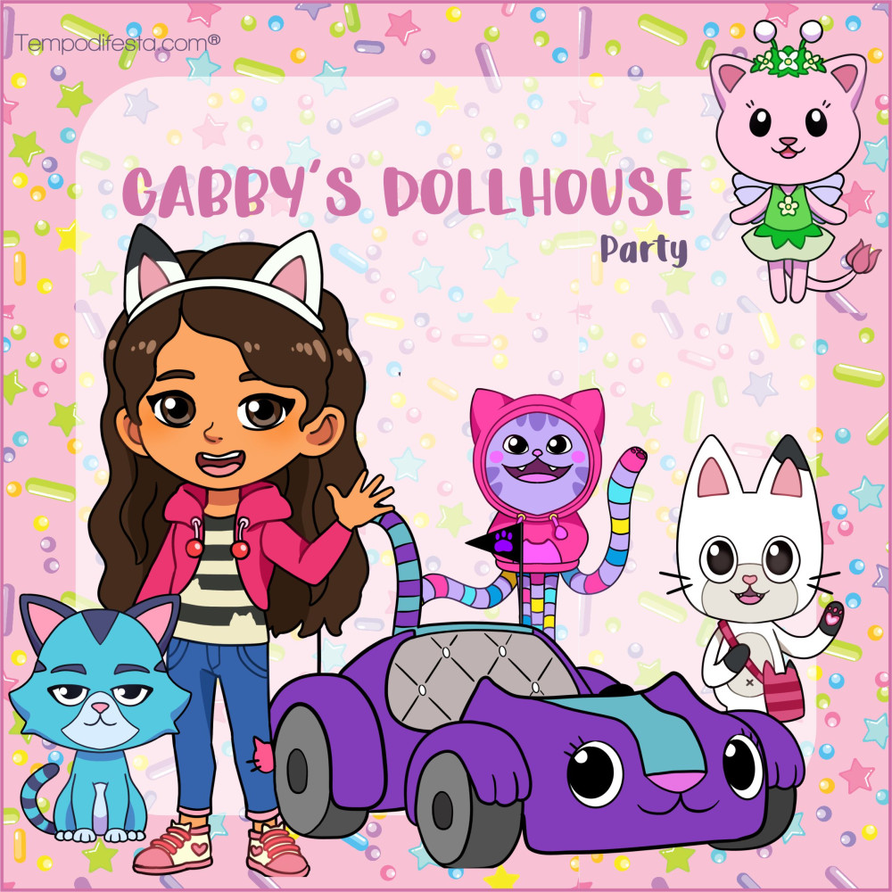 Gabby’s Dollhouse - Personalized Digital Party Kit