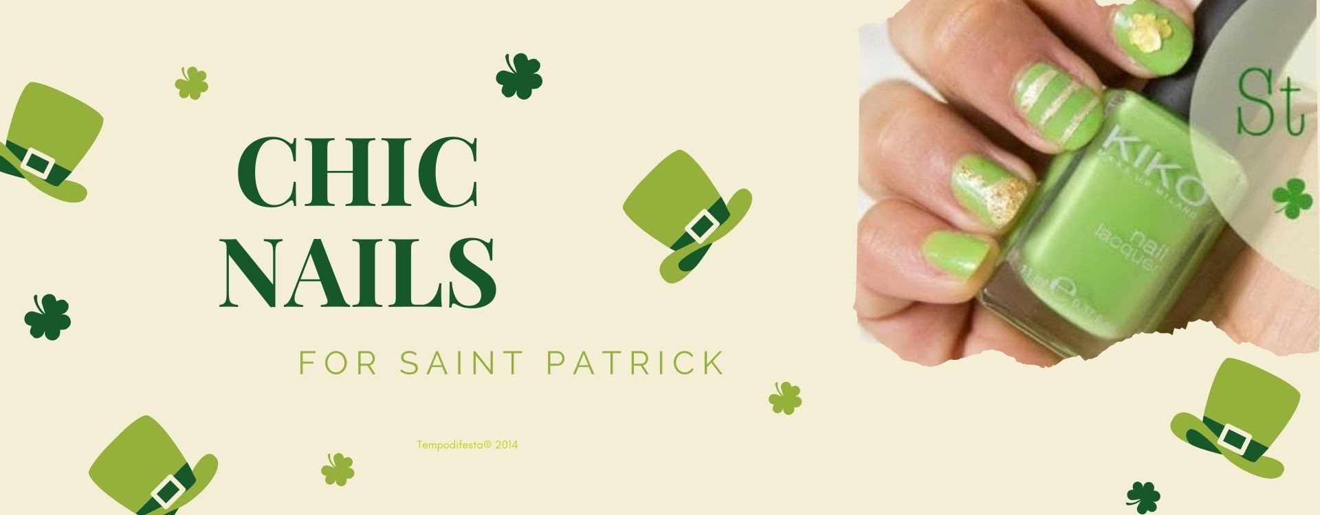 Nail art. Chic nails for Saint Patrick's Day 12/03/2014